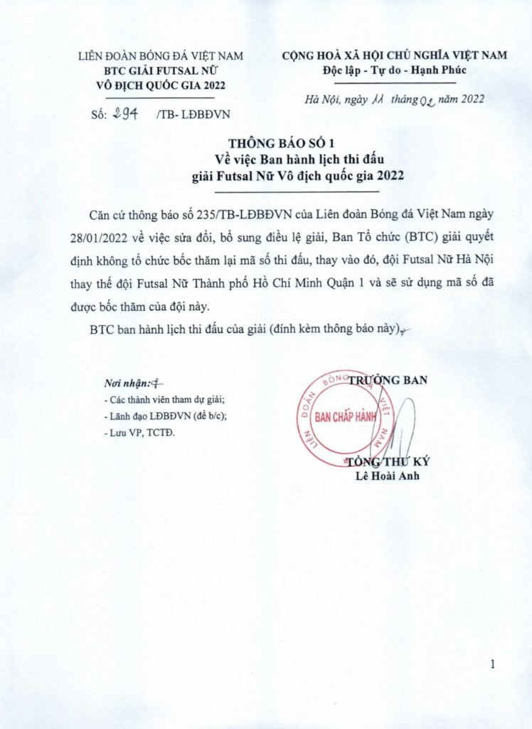 Giải Futsal Nữ Vđqg 2022 Khai Mạc Ngày 19/2 Tại Ntđ Tỉnh Hà Nam