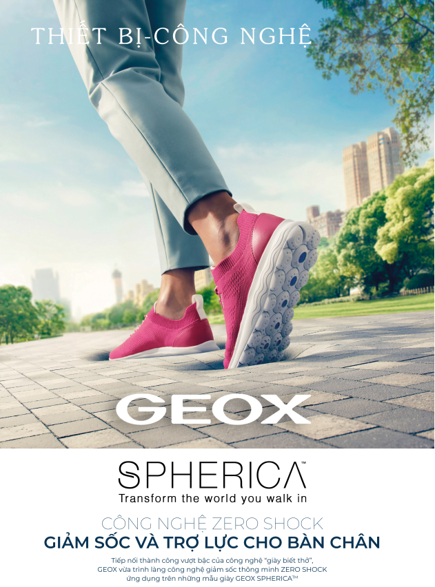 Geox Spherica™: Công Nghệ Zero Shock Giảm Sốc Và Trợ Lực Cho Bàn Chân