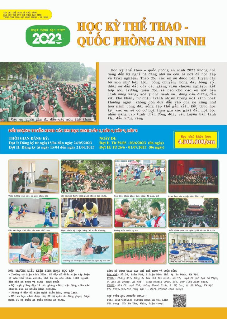 Học Kỳ Thể Thao - Quốc Phòng An Ninh Hè 2023