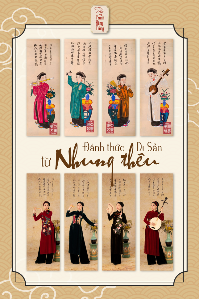 Hành Trình Gìn Giữ Tranh Hàng Trống Qua Trang Phục Thêu Tay Của Tiệm Thơ