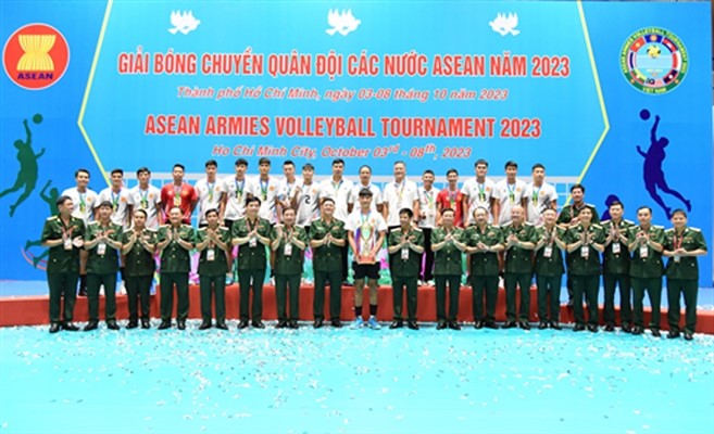 Việt Nam Vô Địch Giải Bóng Chuyền Nam Quân Đội Các Nước Asean Năm 2023