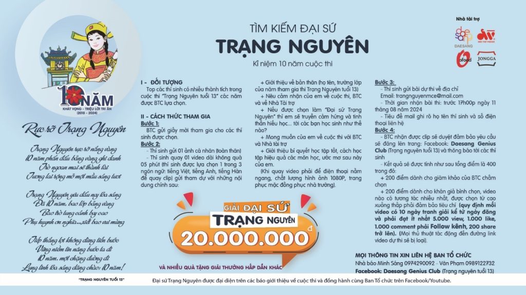 Tìm Kiếm Đại Sứ Trạng Nguyên