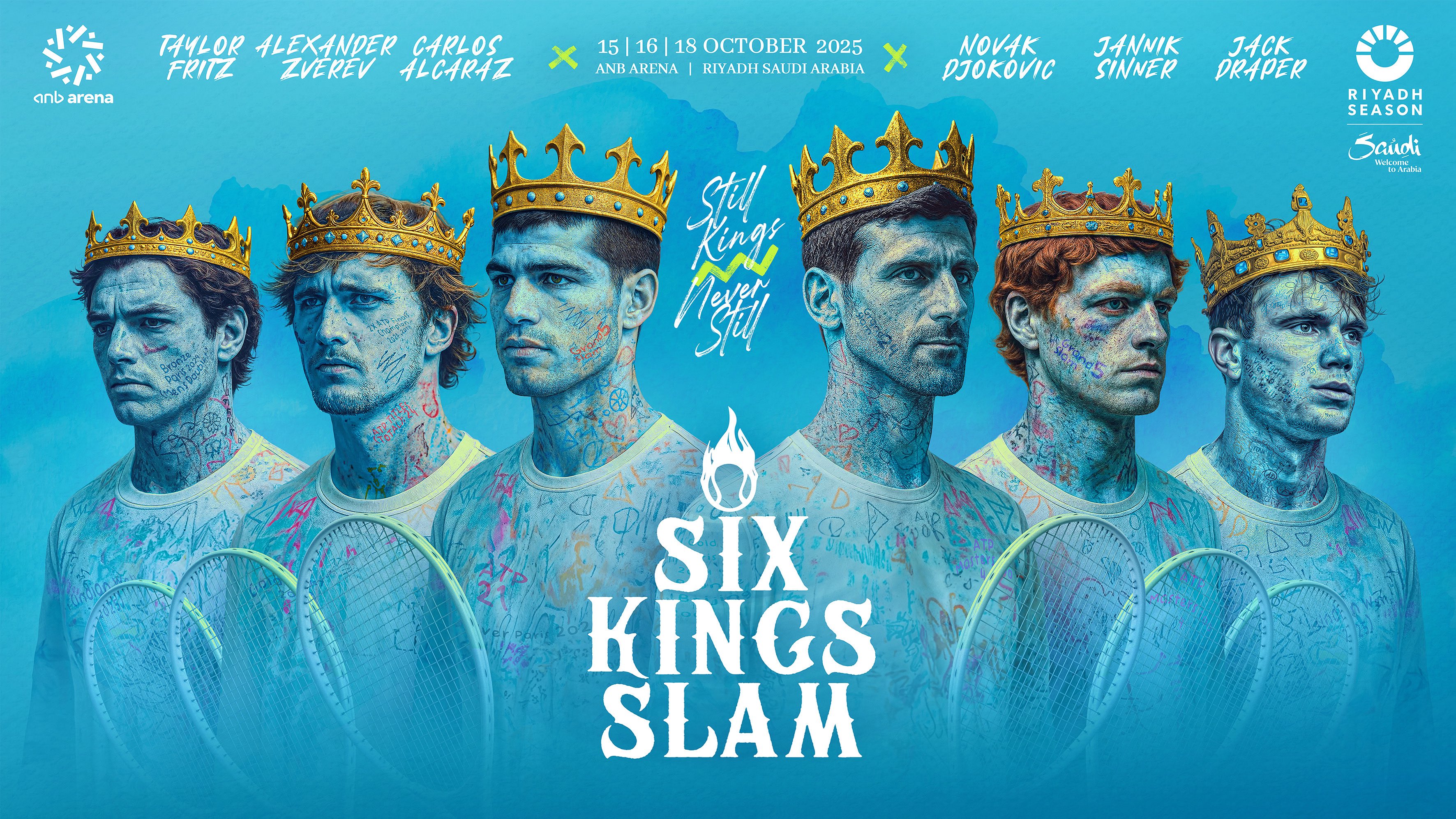 Six Kings Slam 2025: Cuộc hội ngộ của sáu tay vợt hàng đầu thế giới tại Riyadh