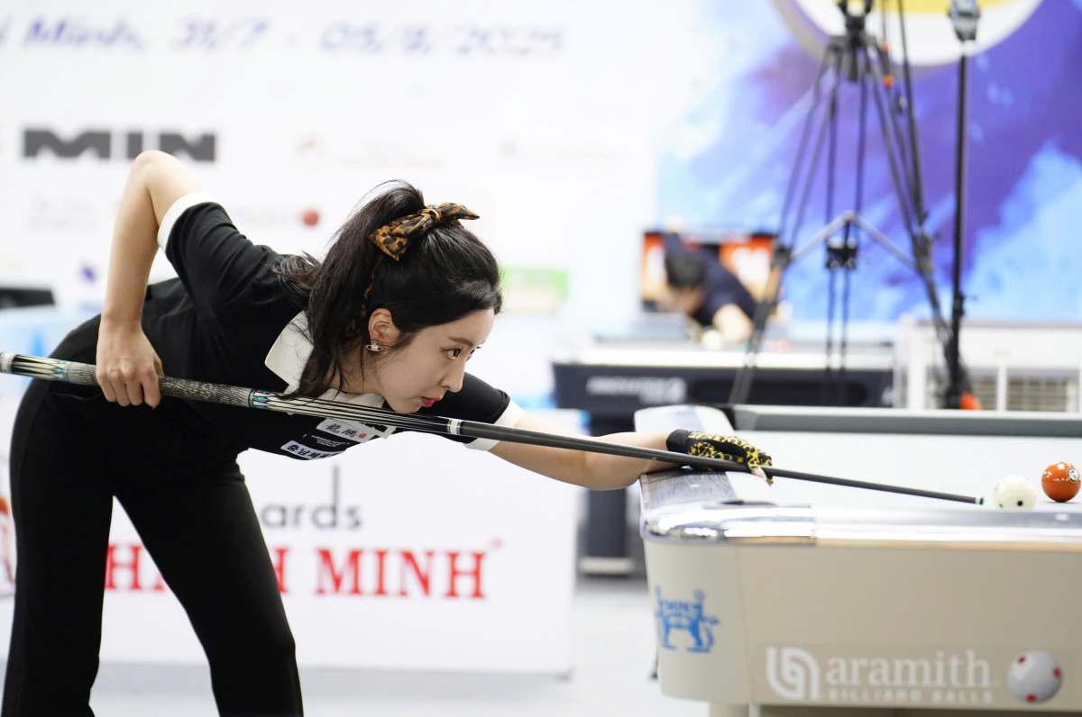 Mỹ nhân billiards Hàn Quốc “so cơ” cùng cao thủ Việt: Làn gió mới tại HBSF Tour 2025