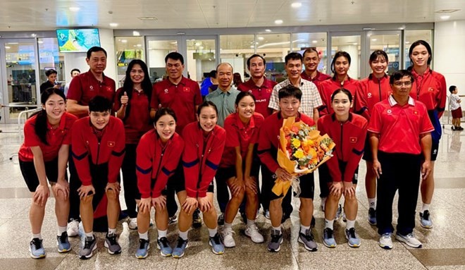 Đội tuyển bóng chuyền U21 nữ Việt Nam về nước sau Giải U21 thế giới 2025