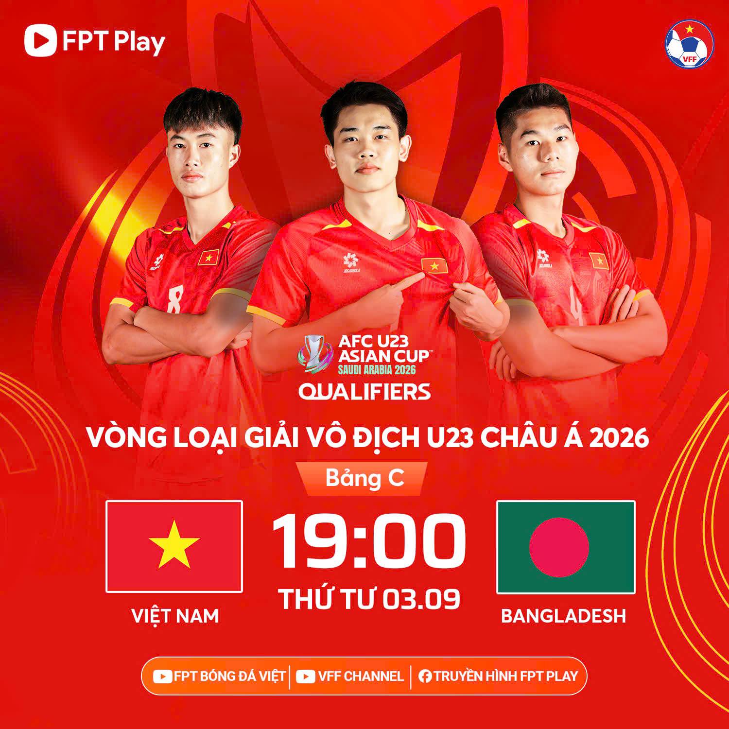 U23 Việt Nam khởi đầu hành trình U23 châu Á 2026 trên sân Việt Trì