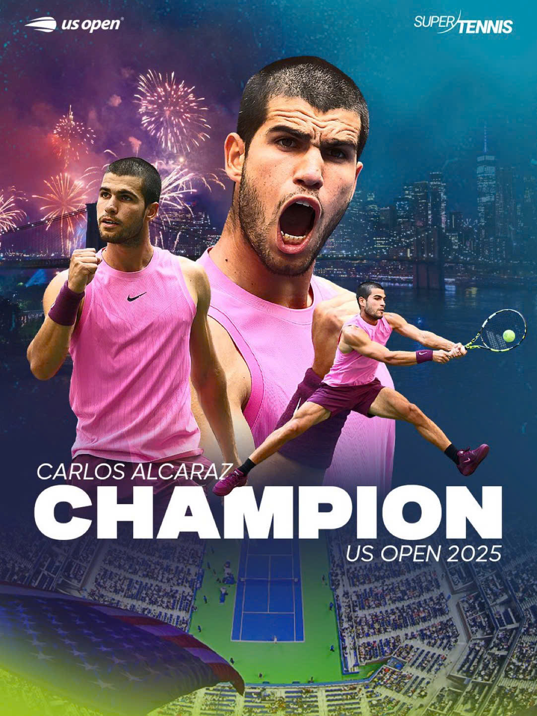 Alcaraz đánh bại Sinner, lần thứ 2 vô địch US Open 2025