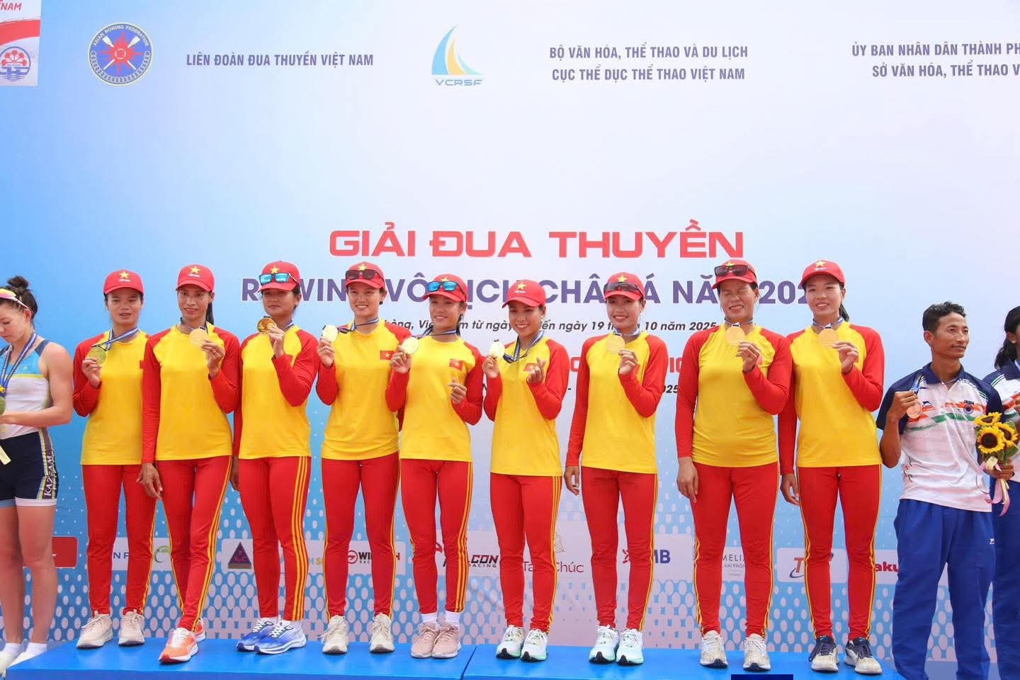 Đội tuyển Rowing Việt Nam chói sáng tại Giải vô địch châu Á 2025