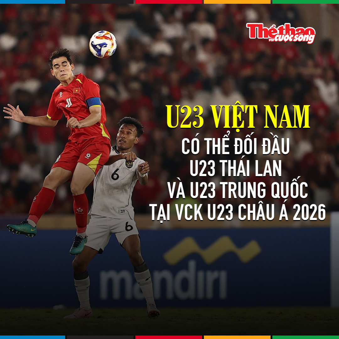 U23 Việt Nam có thể đối đầu U23 Thái Lan và U23 Trung Quốc tại VCK U23 Châu Á 2026