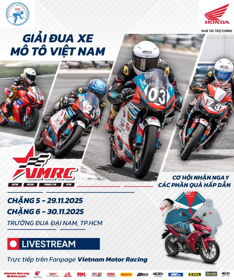 Giải đua xe mô tô Việt Nam 2025 – Chặng 5 & 6: Cuối tuần bùng nổ tốc độ và cảm xúc