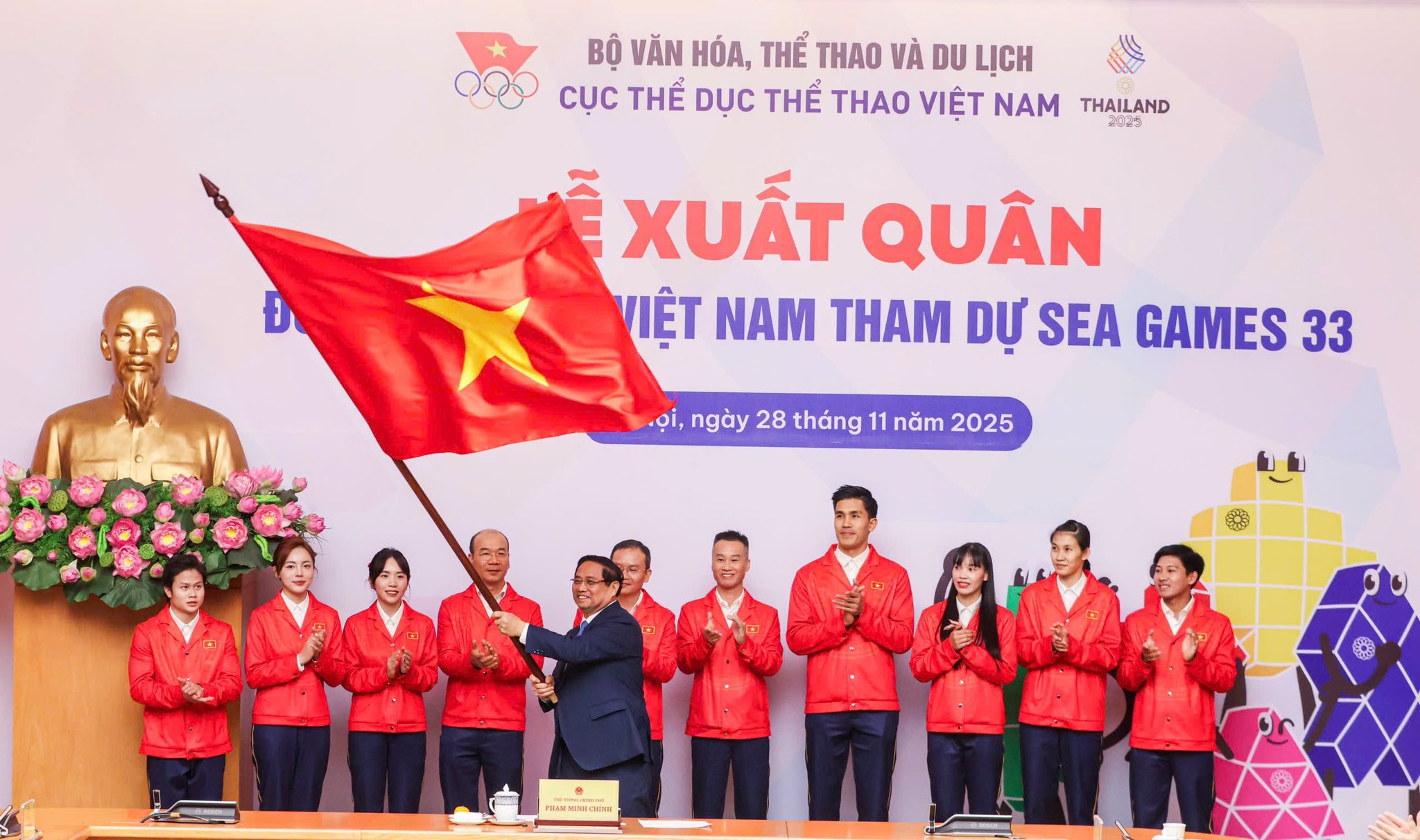 Đoàn Thể thao Việt Nam dự Lễ thượng cờ SEA Games 33 vào chiều 8/12 – Khởi đầu cho hành trình chinh phục