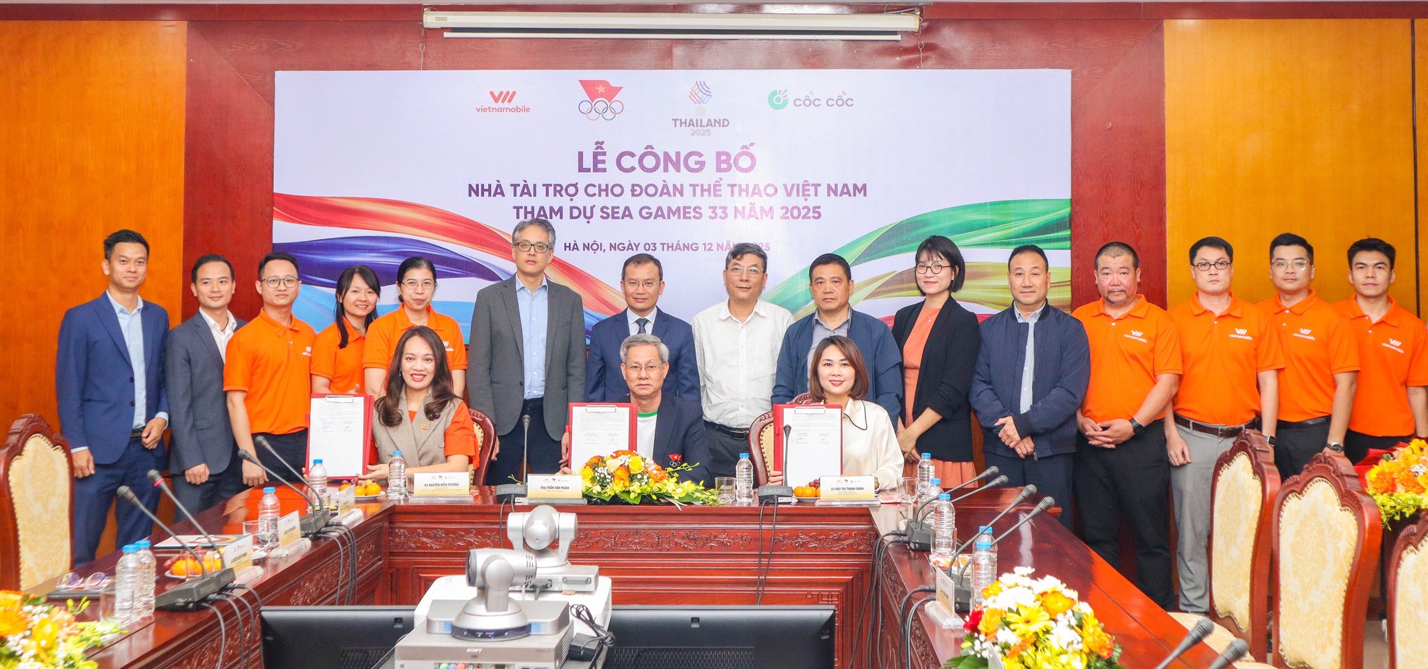 Vietnamobile và Cốc Cốc đồng hành cùng Đoàn Thể thao Việt Nam tại SEA Games 33: Khi kết nối – công nghệ – truyền thông cùng hướng về màu cờ sắc áo