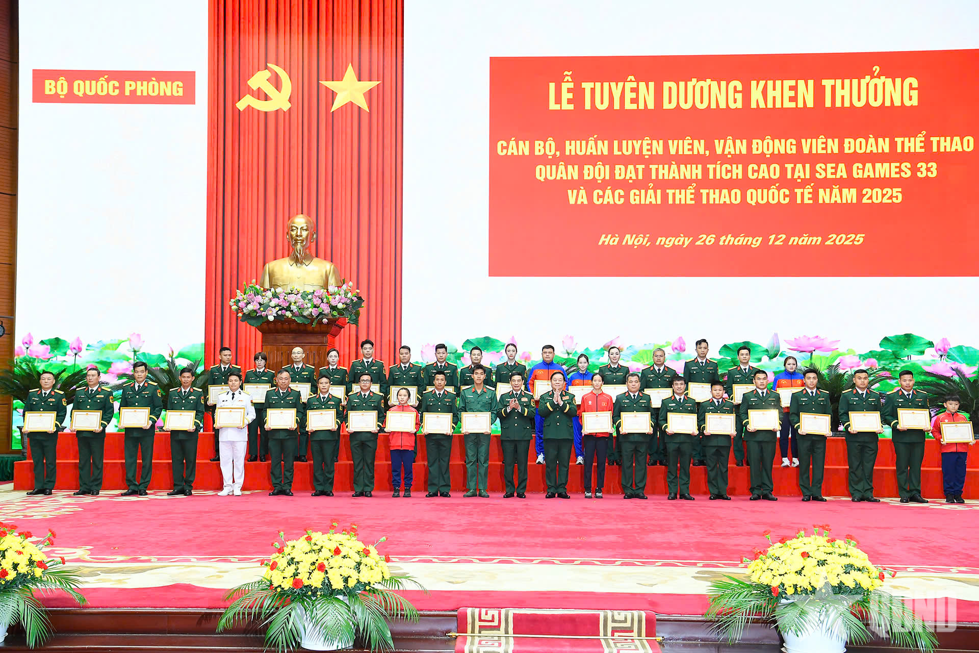 Bộ Quốc phòng tuyên dương Đoàn Thể thao Quân đội đạt thành tích xuất sắc tại SEA Games 33 và đấu trường quốc tế
