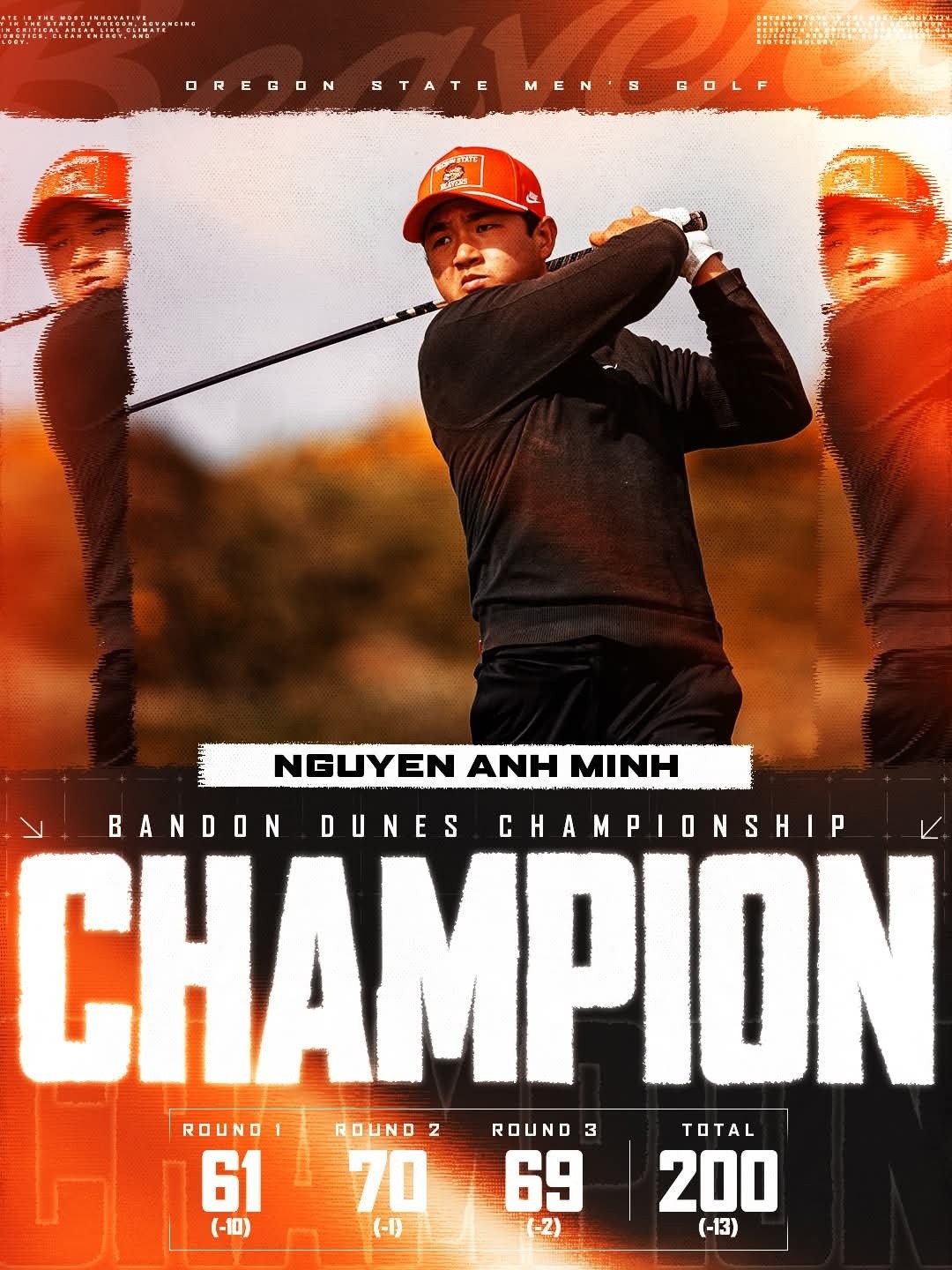 Nguyễn Anh Minh vô địch Bandon Dunes Championship 2026, ghi dấu ấn lịch sử tại golf đại học Mỹ
