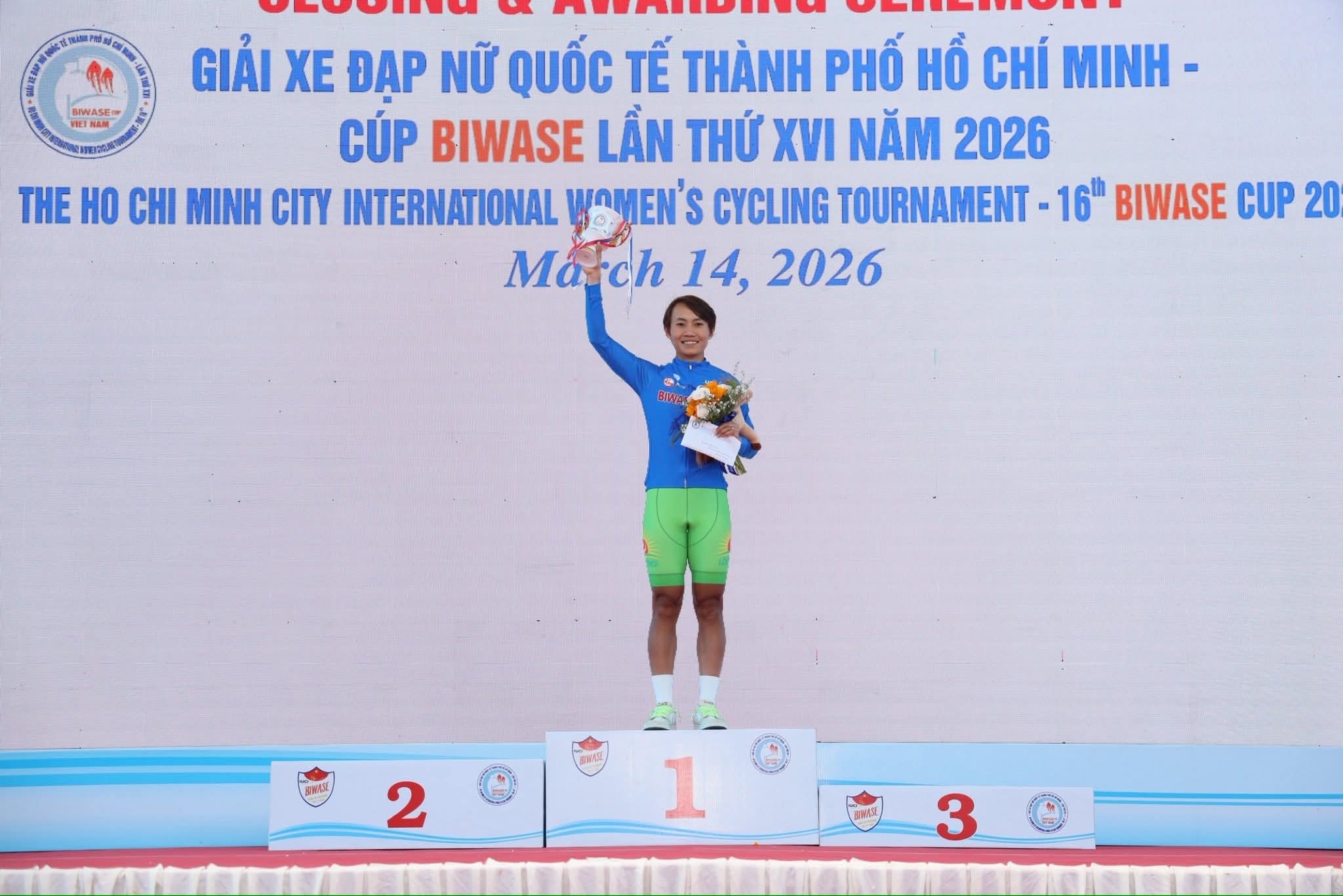 Nguyễn Thị Thật giành áo xanh chung cuộc tại giải xe đạp nữ quốc tế TP.HCM 2026