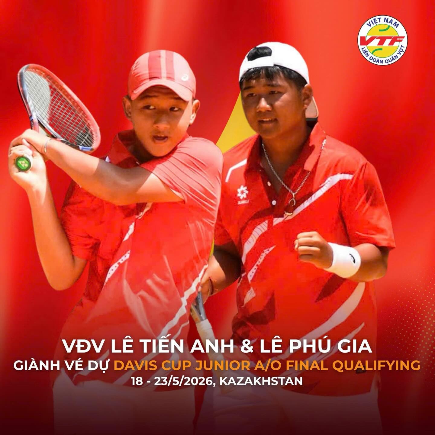 Đội tuyển trẻ Việt Nam giành vé vào vòng loại cuối Davis Cup Junior 2026
