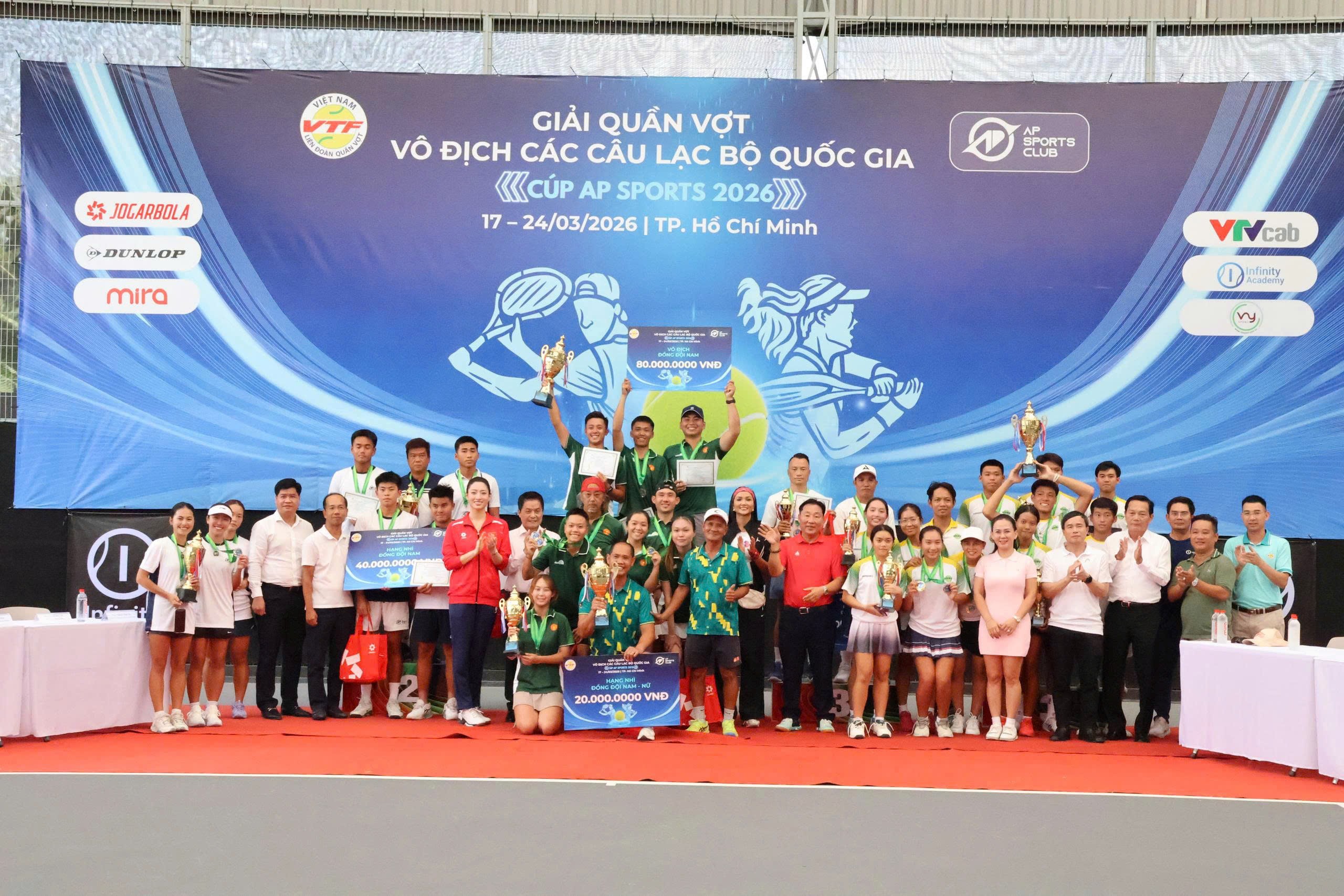 Quân đội 1 đăng quang thuyết phục tại Giải quần vợt CLB quốc gia 2026
