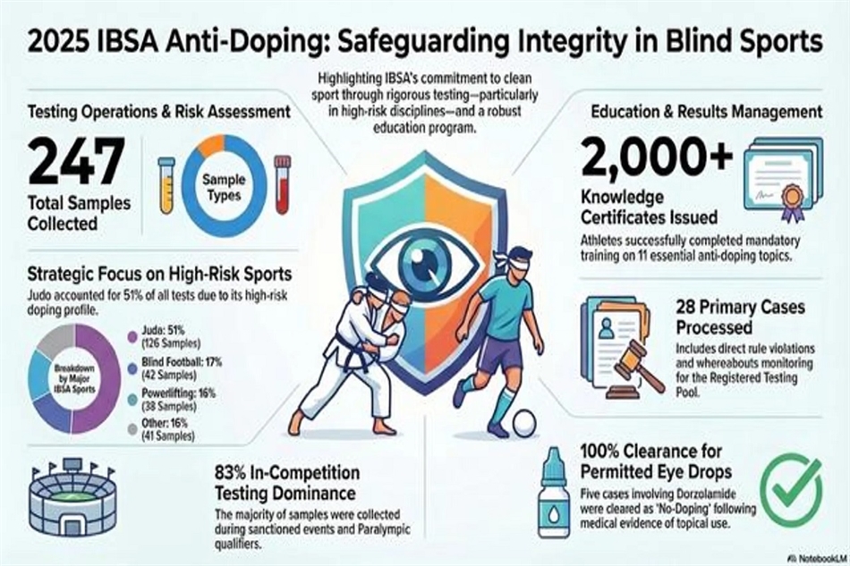 IBSA đẩy mạnh chống doping để bảo vệ thể thao người khiếm thị