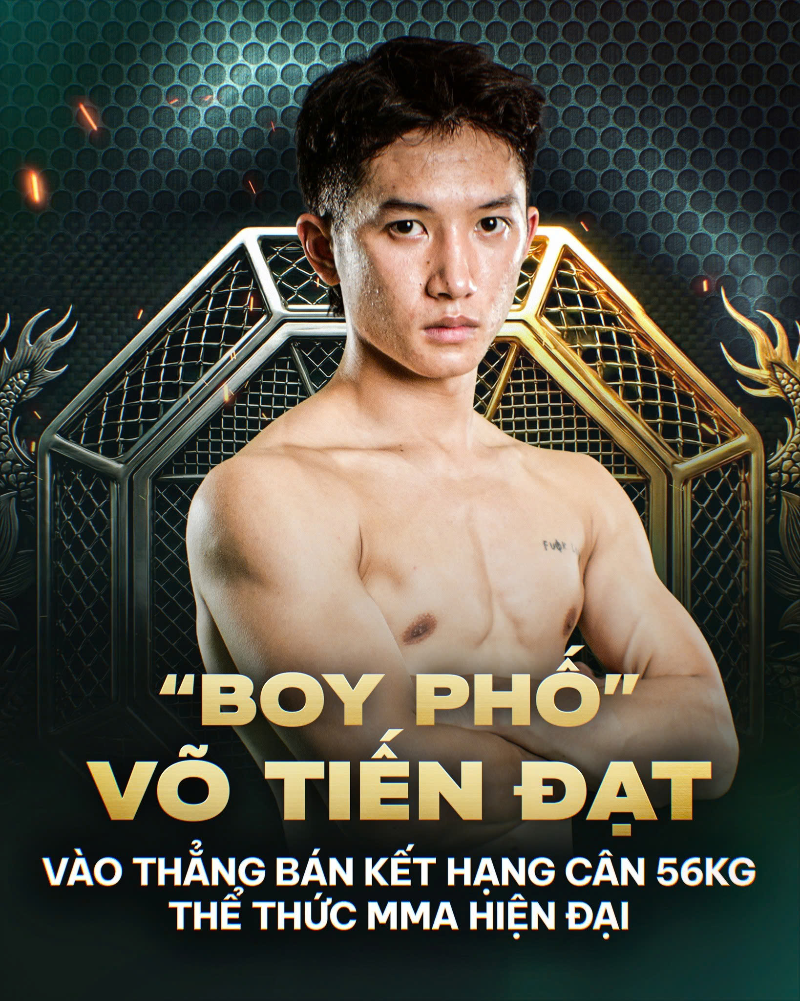 Võ Tiến Đạt áp sát chung kết MMA 56kg: Bước ngoặt từ chấn thương của Lương Trọng Nghĩa