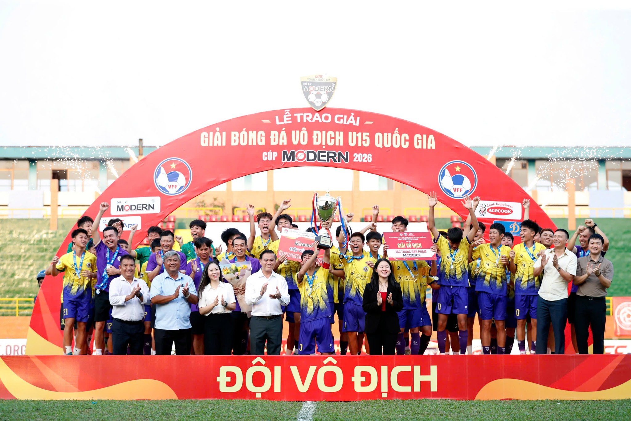U15 Hà Nội I lần đầu lên ngôi vô địch U15 Quốc gia 2026