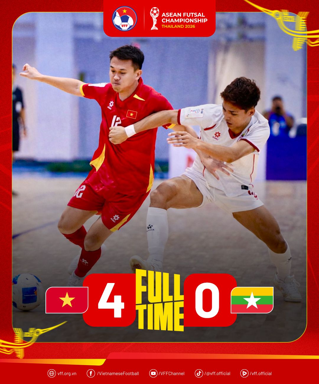 Futsal Việt Nam khởi đầu thăng hoa tại Đông Nam Á 2026
