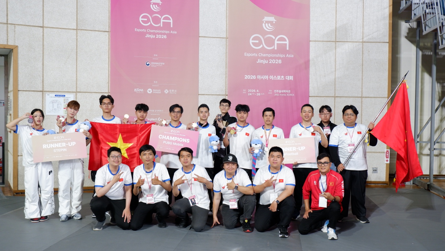 Thể thao điện tử Việt Nam giành 4 huy chương tại giải châu Á 2026