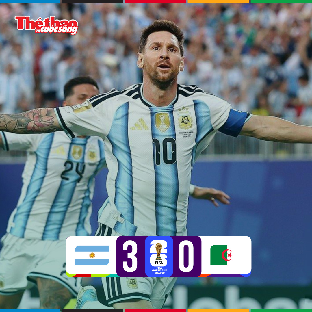 Messi tỏa sáng rực rỡ, Argentina áp đảo Algeria ngày ra quân
