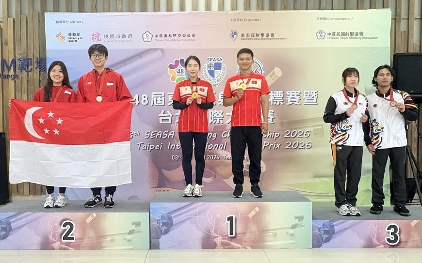 Bắn súng Việt Nam nối dài chuỗi thành công với HCV thứ 6 tại Đông Nam Á 2026