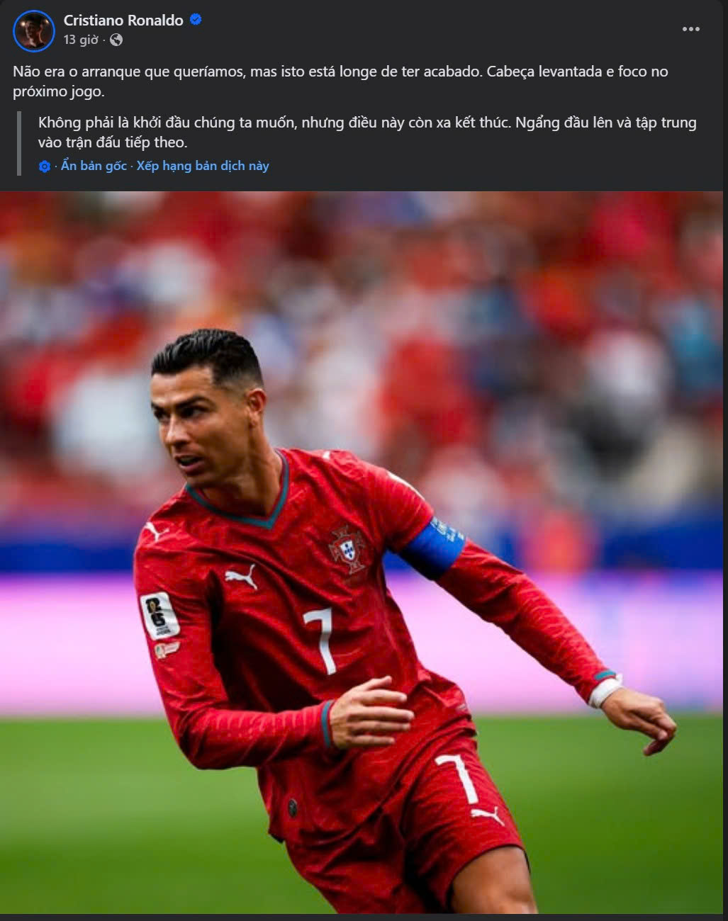 Ronaldo lên tiếng sau thất bại: Hành trình vẫn còn phía trước