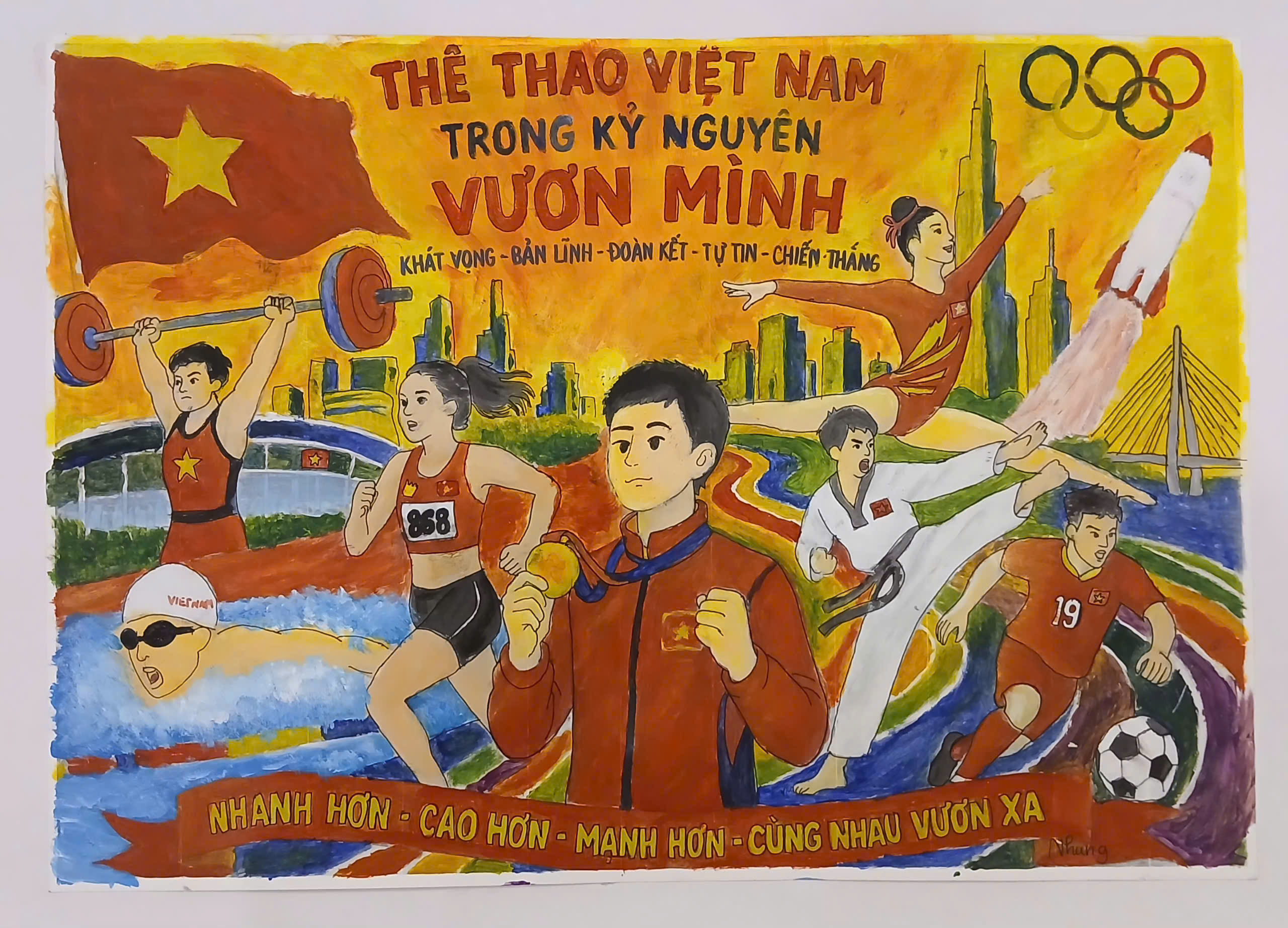 Hơn 1.000 tác phẩm khép lại Vòng 1, Cuộc thi “Sắc màu Olympic Việt Nam” bước vào chặng đua mới