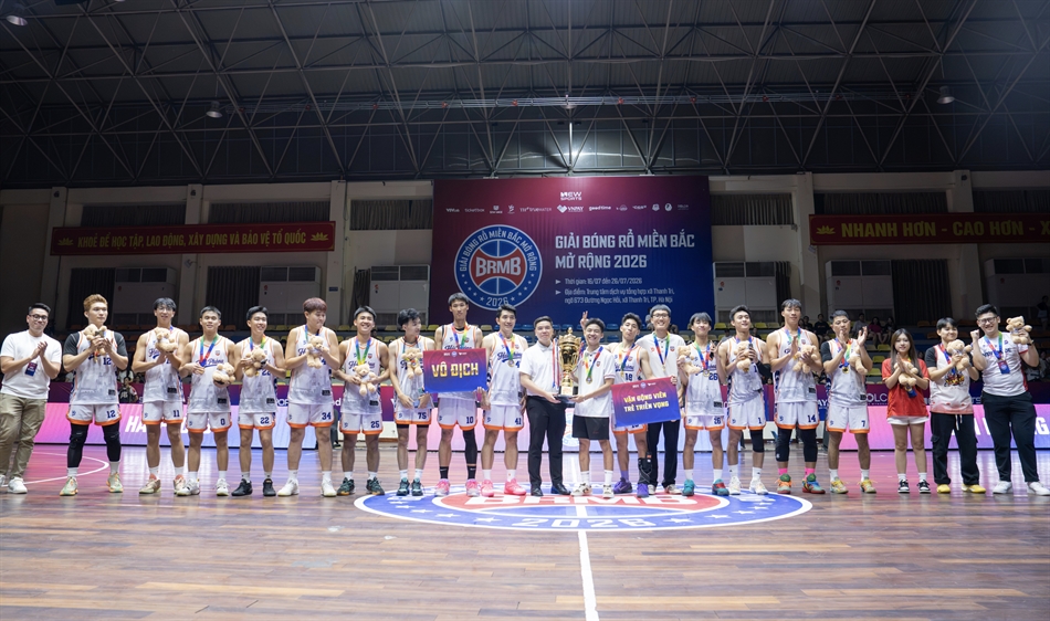 Hải Phòng lần đầu đăng quang BRMB 2026, mở ra chương mới cho bóng rổ miền Bắc