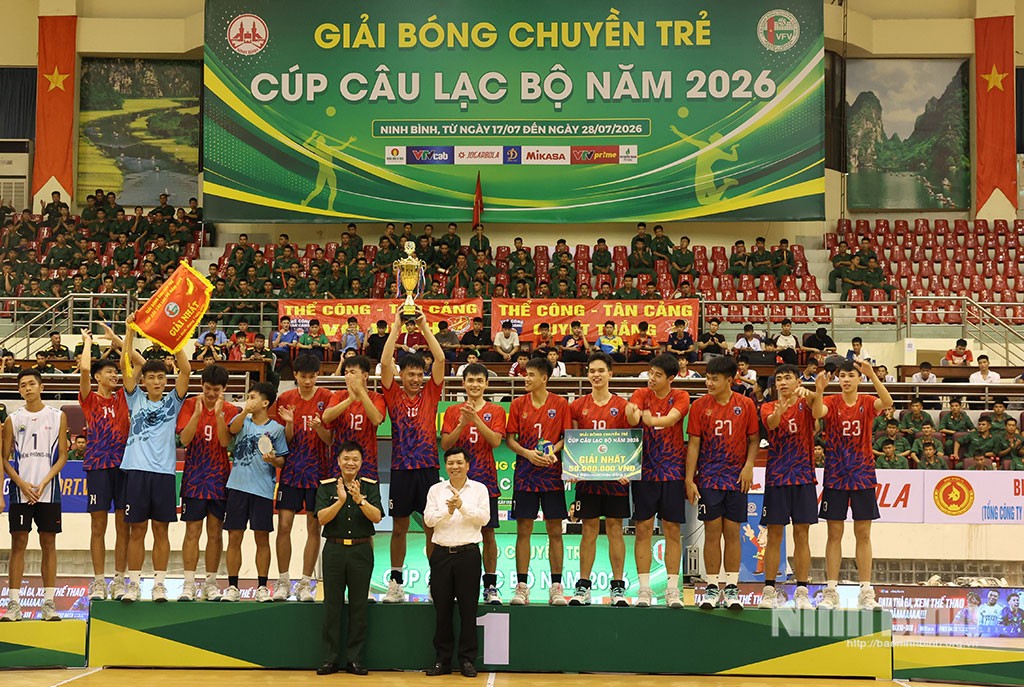 Thể Công Tân Cảng bảo vệ thành công ngôi vương bóng chuyền trẻ quốc gia 2026