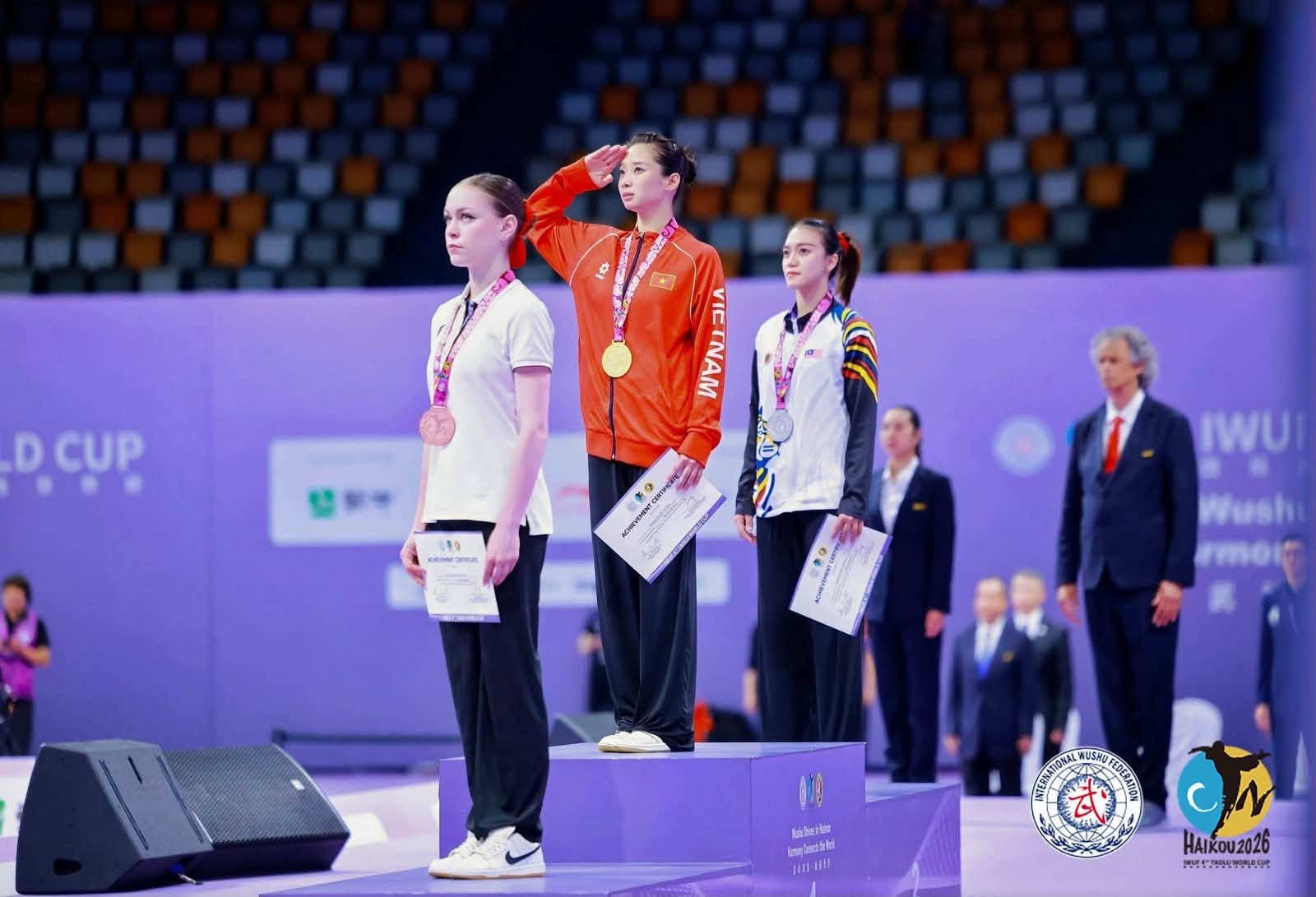 Dương Thúy Vi lần đầu bước lên đỉnh Cúp Taolu thế giới 2026, mở màn hành trình chinh phục Asiad