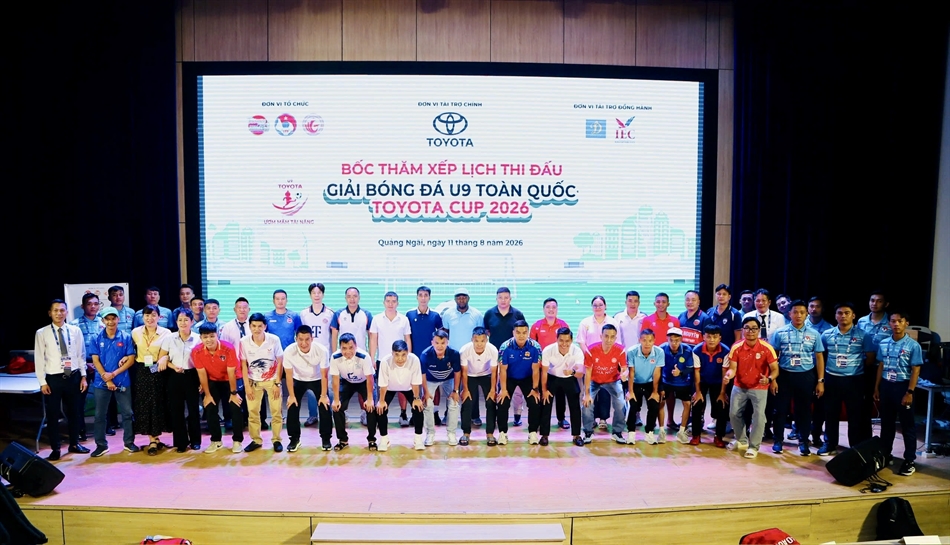 Vòng chung kết Giải Bóng đá U9 toàn quốc Toyota Cup 2026 quy tụ 28 đội bóng, hứa hẹn bùng nổ tại Quảng Ngãi