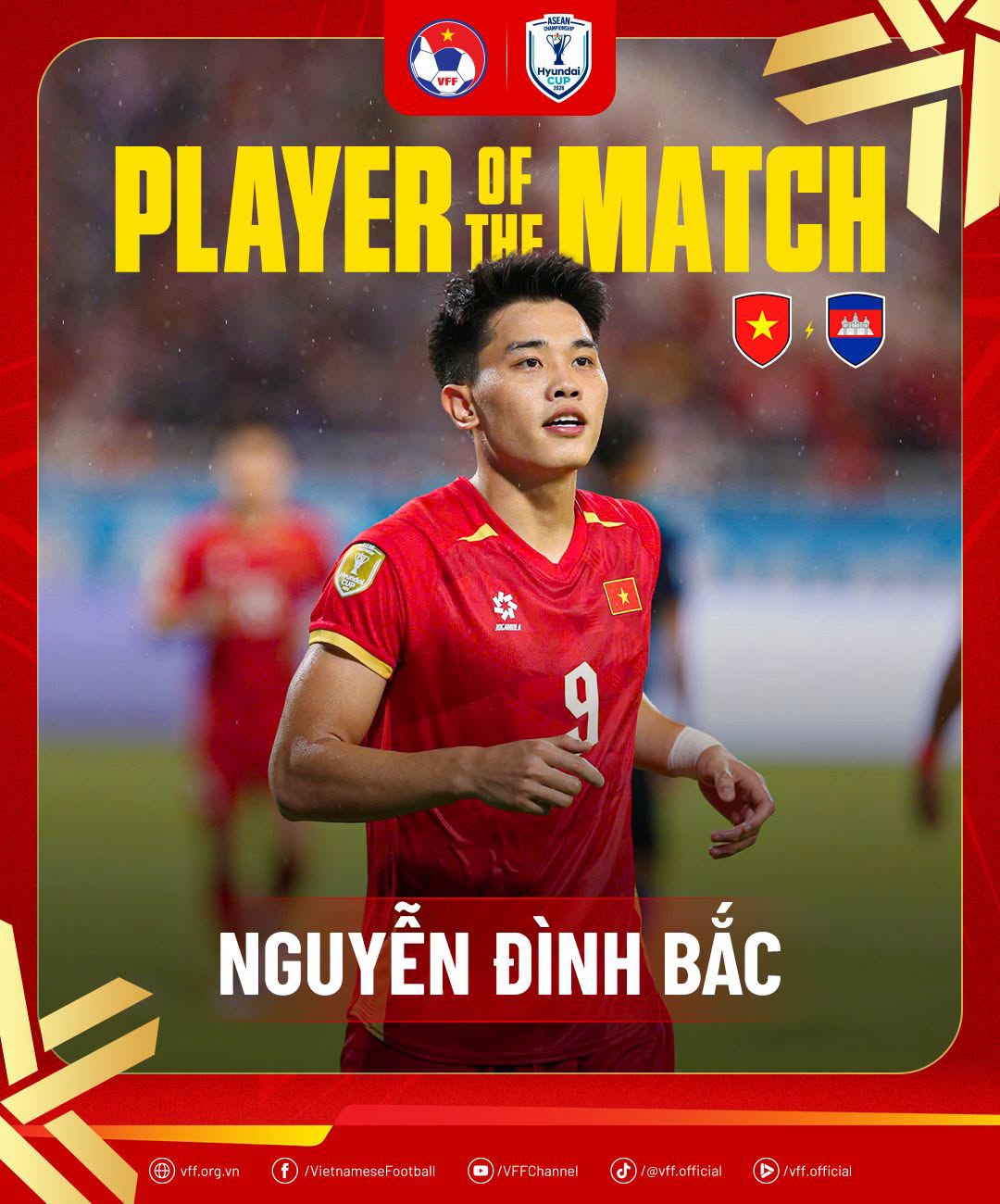 Đình Bắc – Dấu ấn ngôi sao trẻ trong chiến thắng 3-1 của tuyển Việt Nam