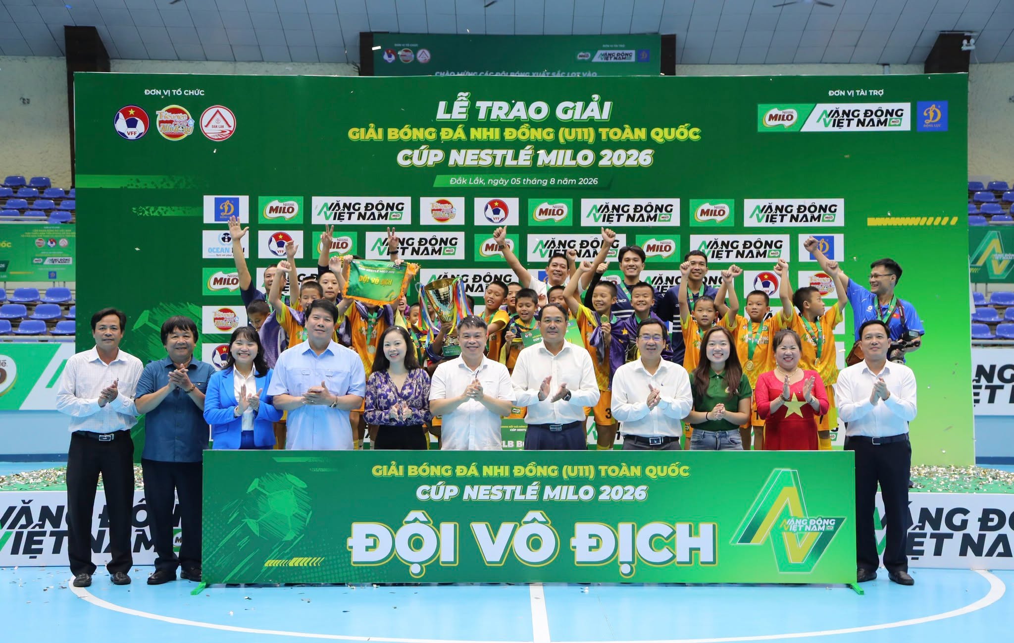 U11 CLB Hà Nội lên ngôi vô địch Giải bóng đá Nhi đồng Toàn quốc 2026