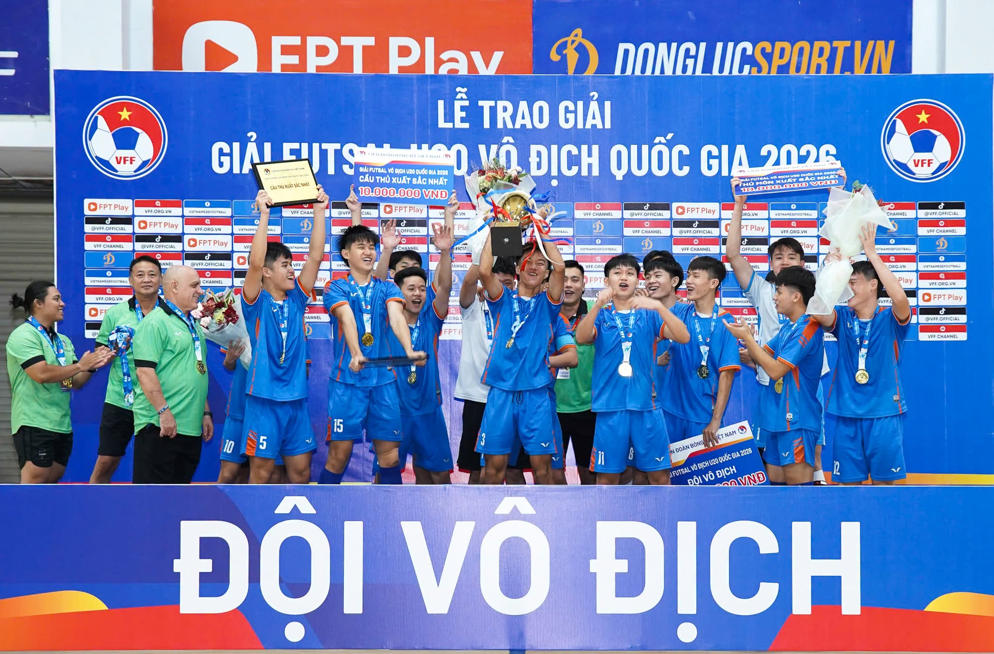 Thái Sơn Nam TP.HCM đăng quang thuyết phục tại U20 Futsal Quốc gia 2026