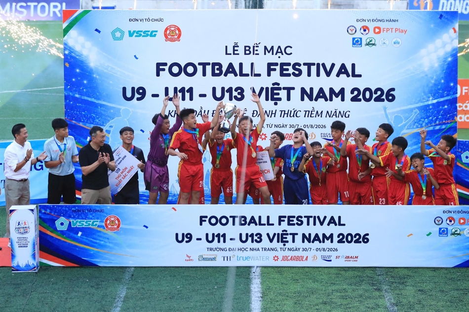 Football Festival 2026 tạo động lực mới cho bóng đá cộng đồng và đào tạo tài năng trẻ Việt Nam