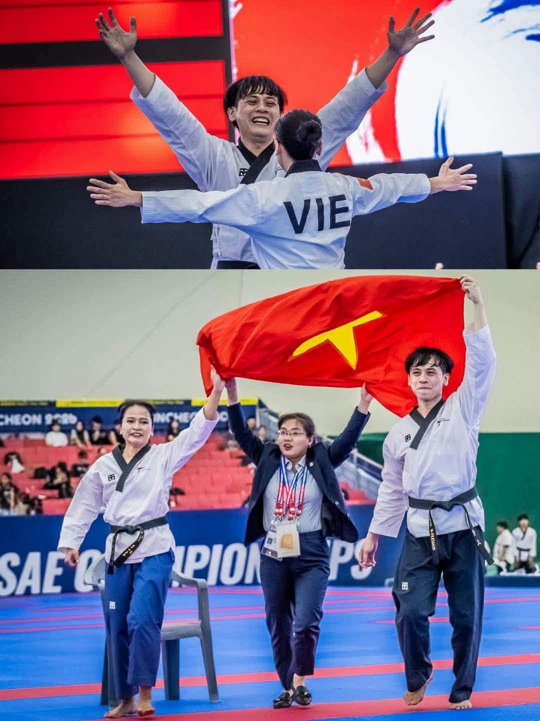 Taekwondo Việt Nam giành HCV thế giới 2026: Thiên Phụng – Lệ Kim lên ngôi tại Chuncheon