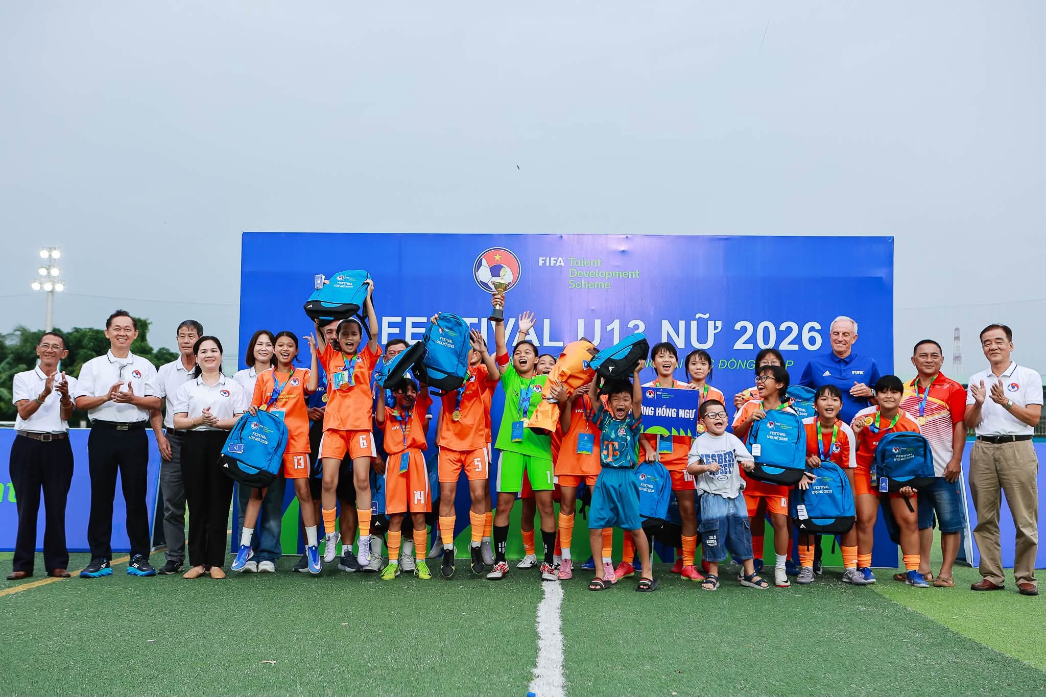Hồng Ngự Đồng Tháp đăng quang Festival U13 nữ 2026