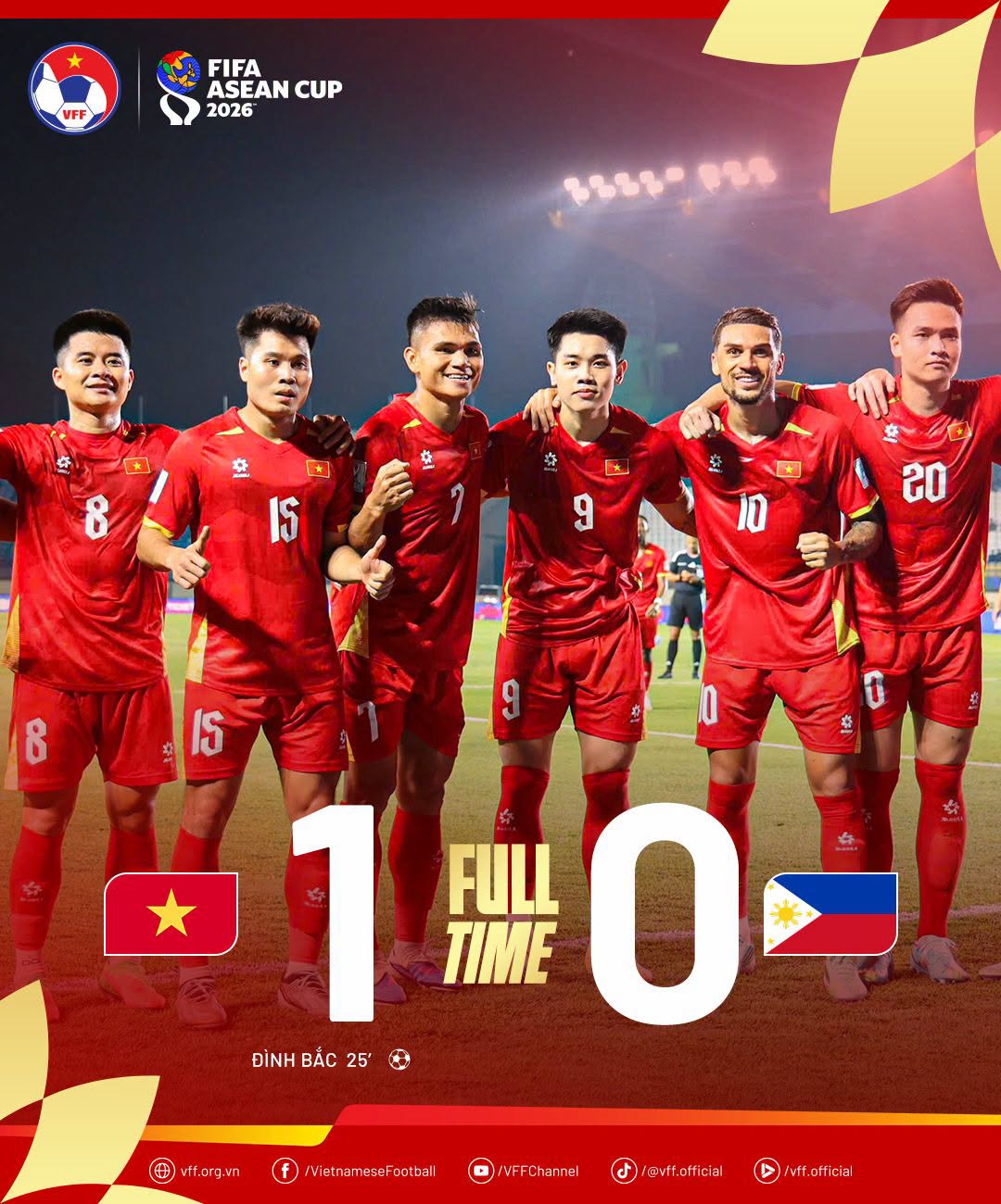 Đội tuyển Việt Nam giành 3 điểm trong trận cầu nghẹt thở với Philippines