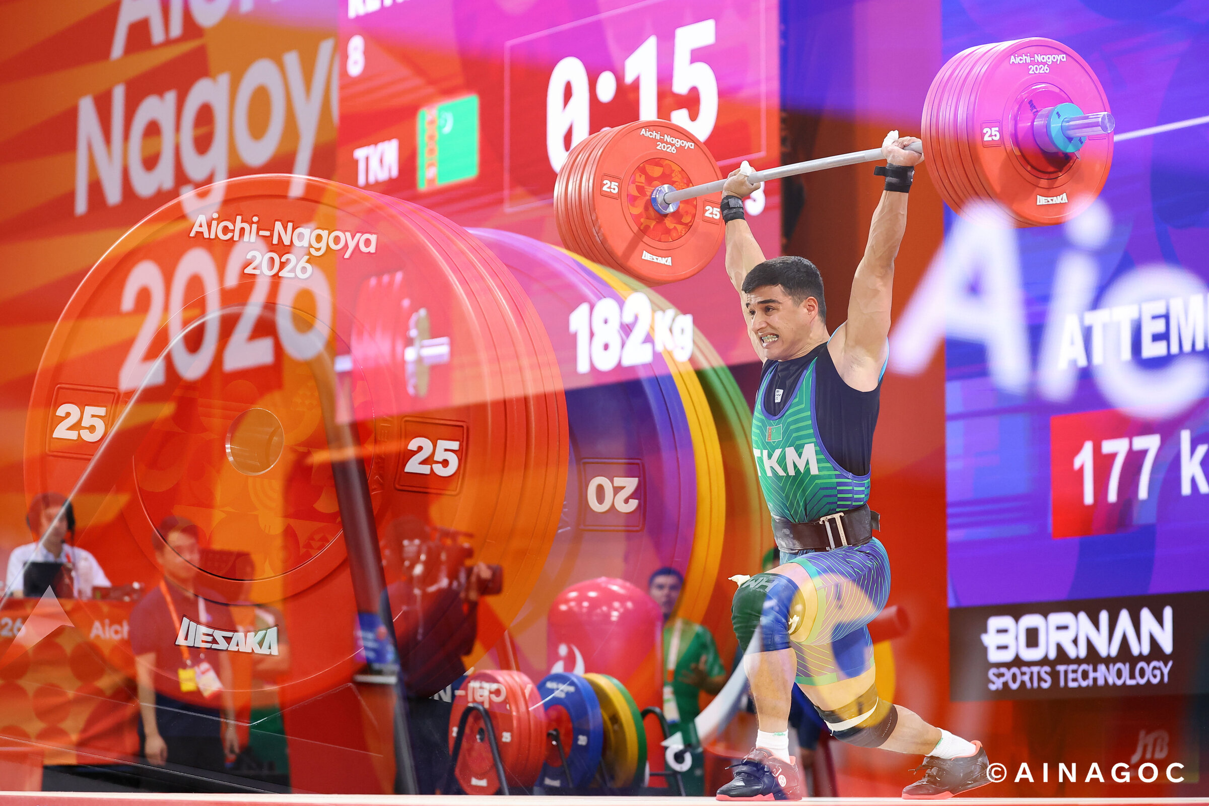 REYIMOV Bektimur cán đích thứ năm ở chung kết cử tạ nam 75kg