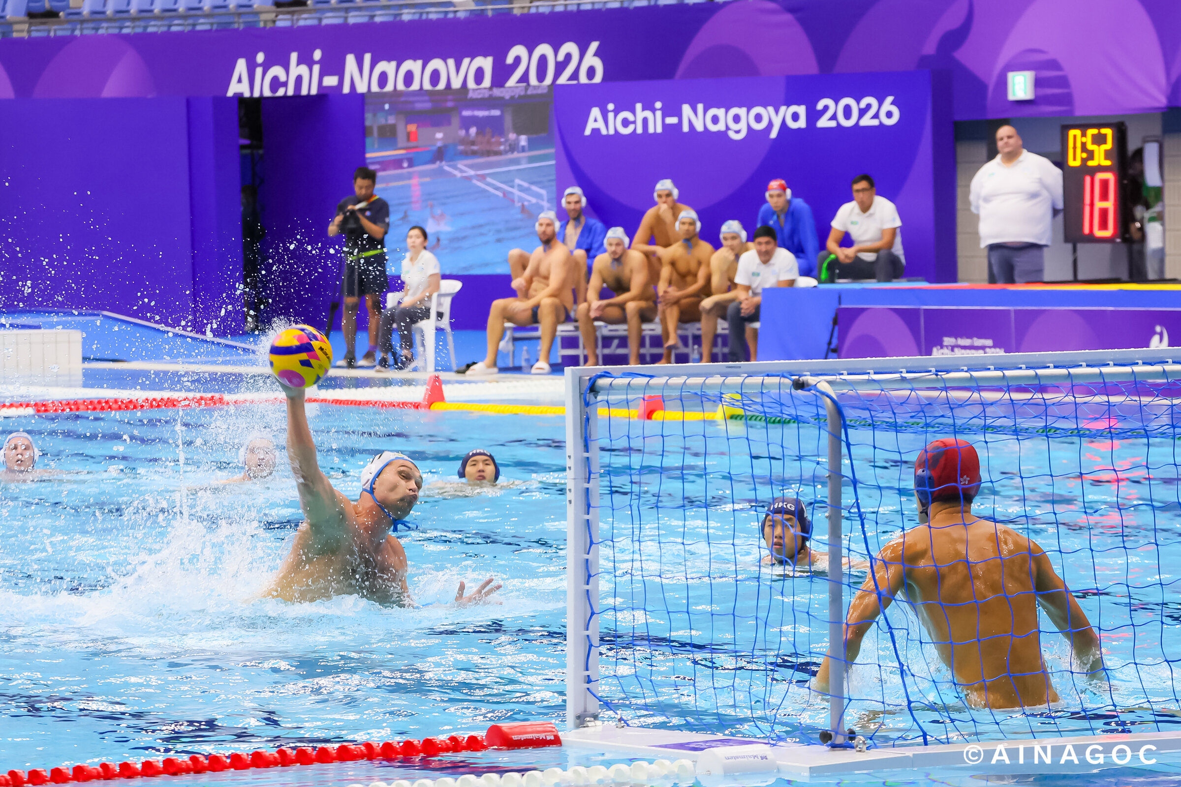 Kazakhstan thắng đậm Hong Kong ở vòng bảng bóng nước nam Asian Games 2026