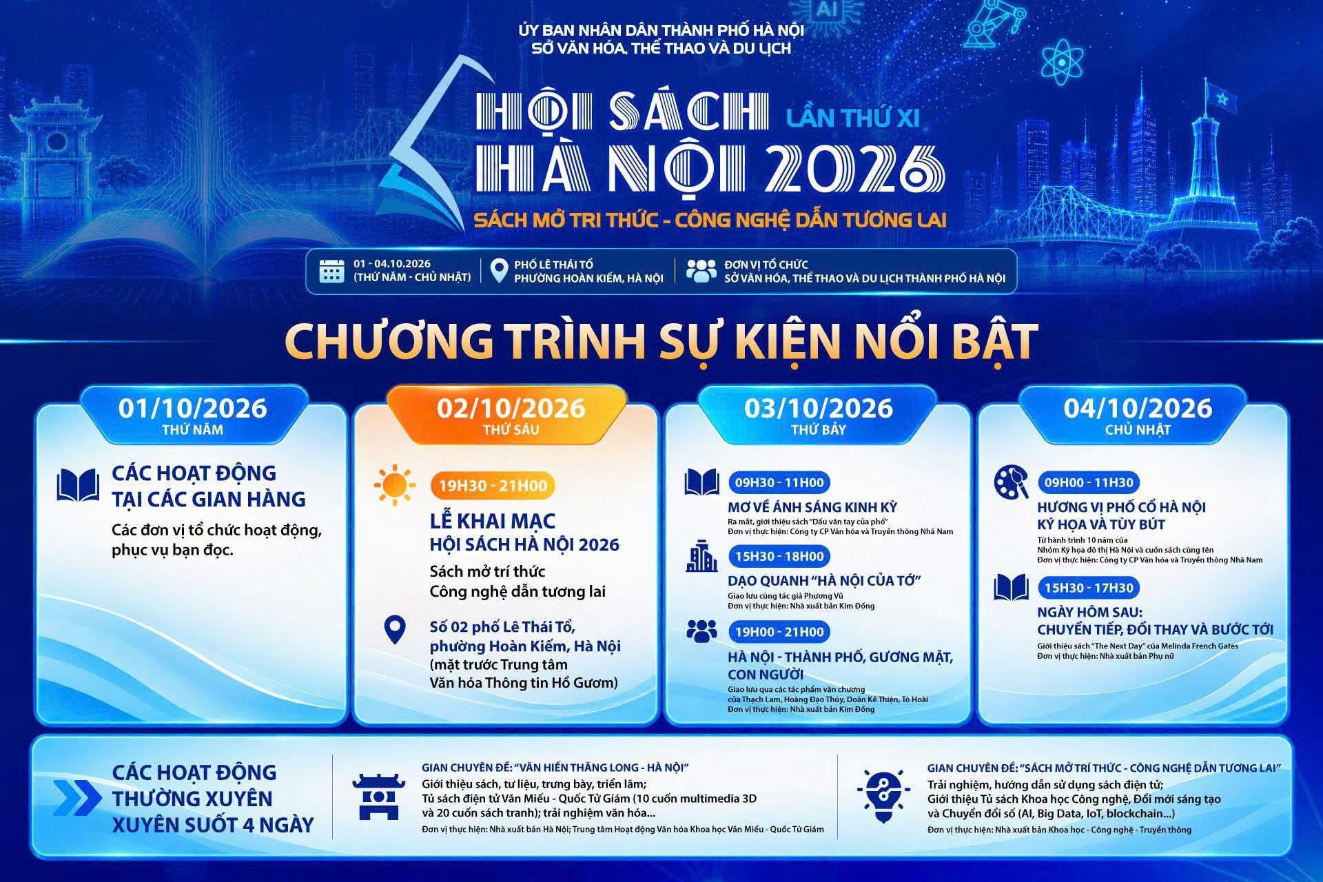 Hội Sách Hà Nội lần thứ XI: Khi sách gặp công nghệ giữa lòng phố cổ