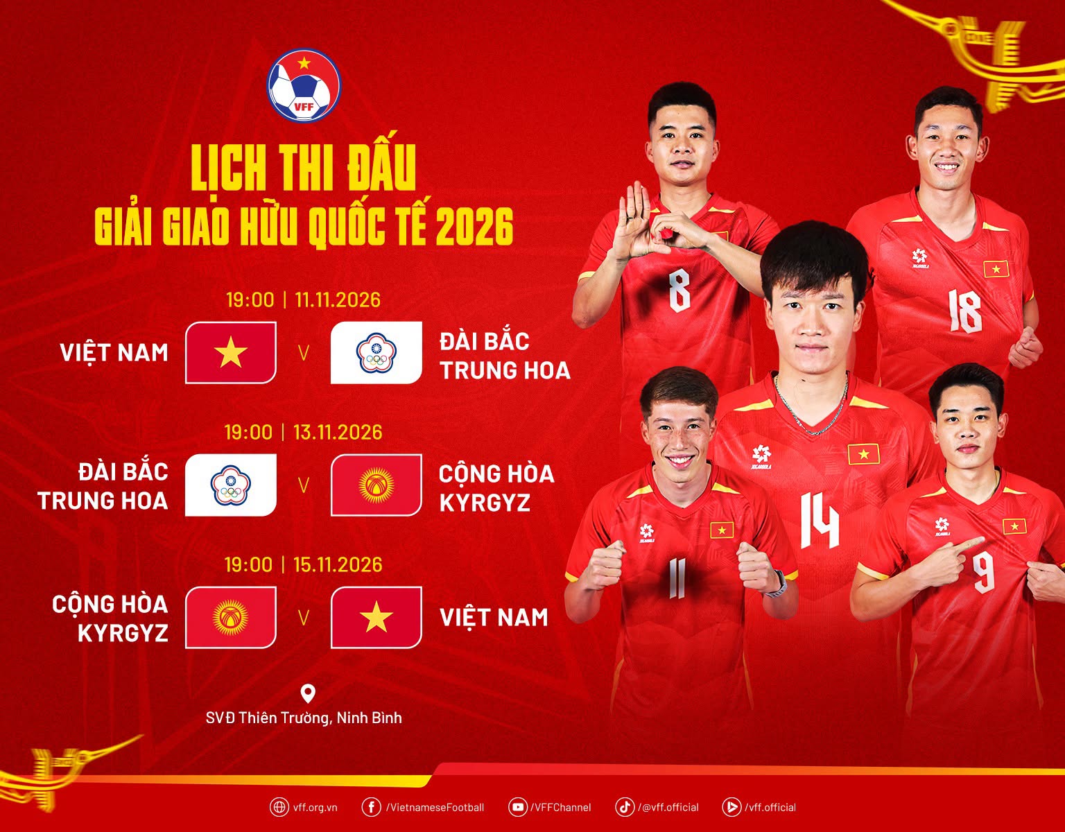 Đội tuyển Việt Nam chốt lịch FIFA Days tháng 11/2026, hướng tới Asian Cup 2027