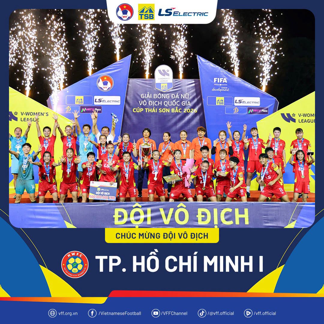 TP. Hồ Chí Minh I viết tiếp lịch sử với chức vô địch quốc gia thứ 15