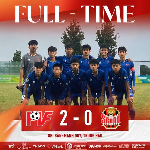 U14 PVF vô địch Cúp Trường An 2026, khẳng định sức bật của bóng đá trẻ Việt Nam