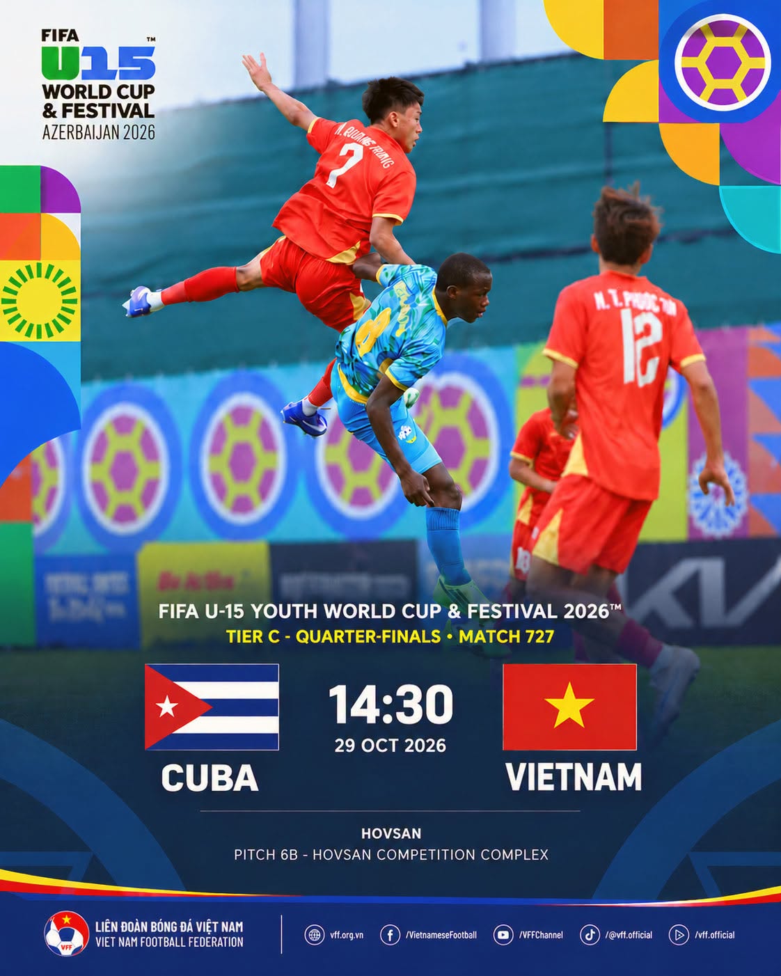 U15 Việt Nam thắng trận cầu 8 bàn, hướng tới thử thách mang tên Cuba