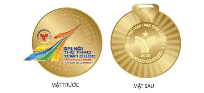 Đại hội Thể thao toàn quốc 2026 hé lộ diện mạo huy chương, sẵn sàng cho 973 nội dung tranh tài